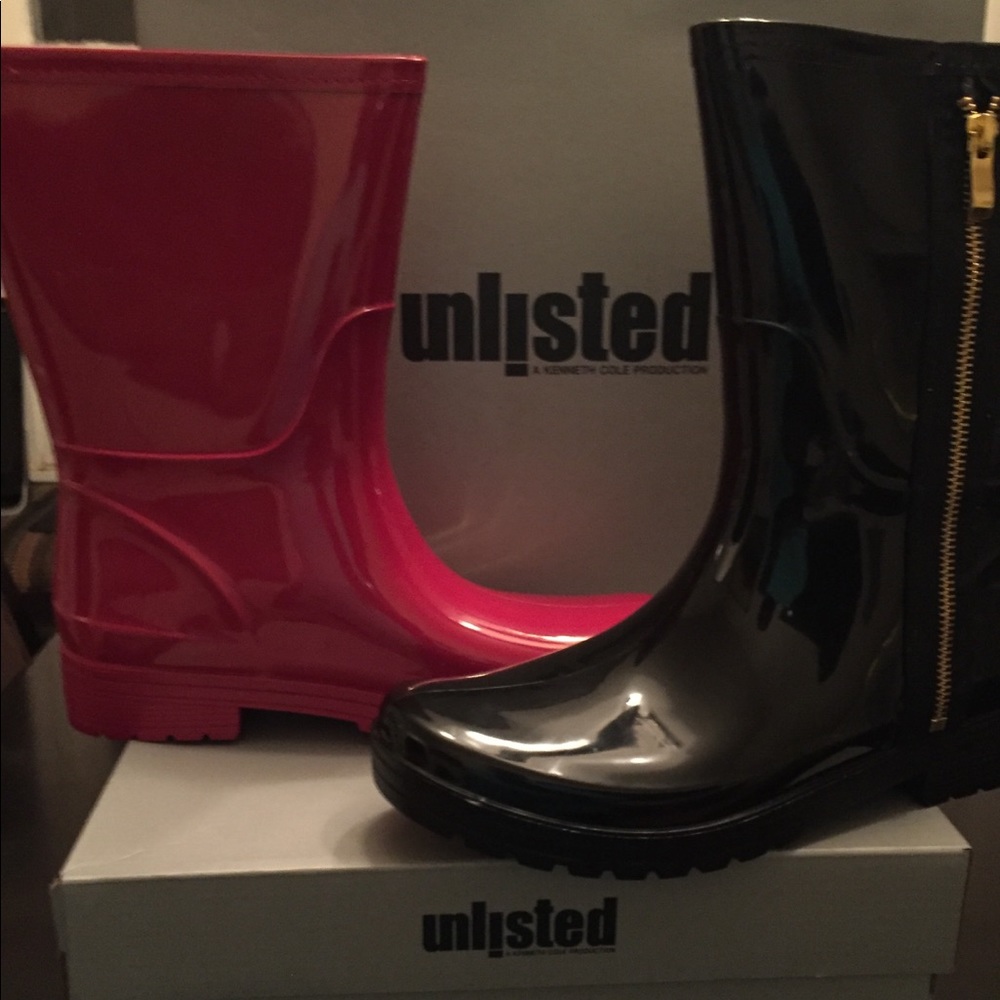 2 pair of Kenneth Cole rain boots